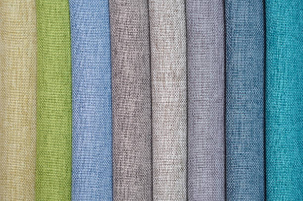 istock Color samples of fabric for curtains or sewing. 1205075499