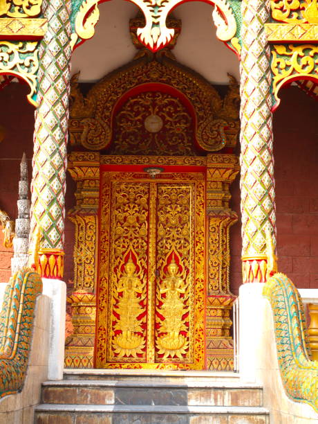 istock Temple in Chiangmai Thailand Beautifully decorated 1205076438