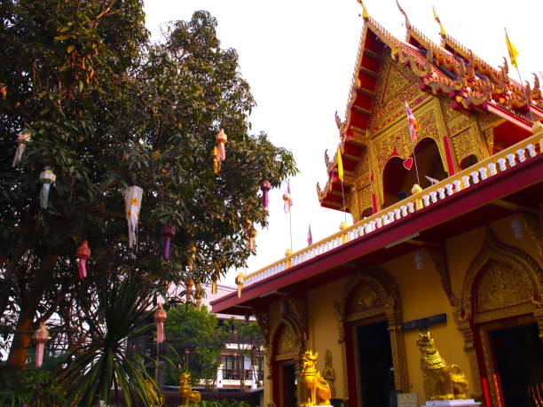istock Temple in Chiangmai Thailand Beautifully decorated 1205076939