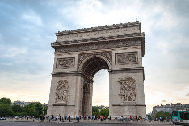 Paris, France; 07/12/2014: Arch of Triumph (Arc de Triomphe)  in \