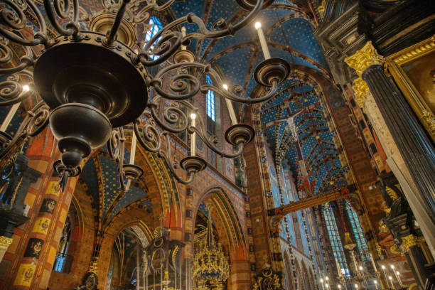 istock St. Mary's Basilica interior in Krakow, Poland 1205087335