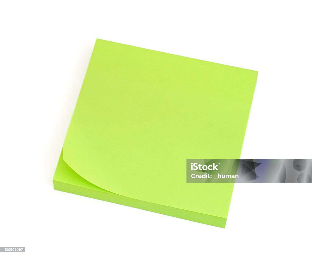 Blank vert Post-its - Photo de Carnet libre de droits