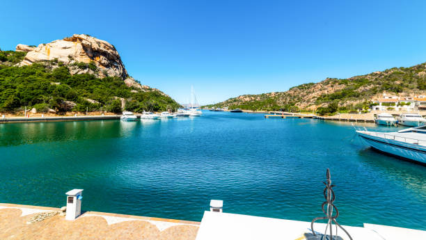 istock Blue sky over Poltu Quatu harbor 1205092318