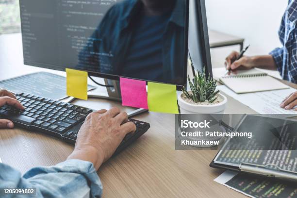 Writing Codes And Typing Data Code Technology Two Professional ...
