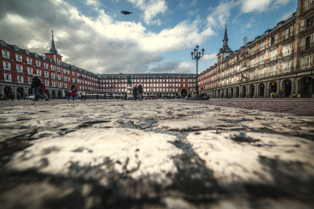 istock Plaza Mayor under a cloudy sky in Madrid 1205096368