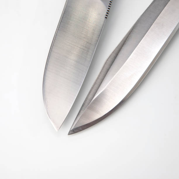 istock different options for the shape of knife blades on a white background. cutting tool 1205099121