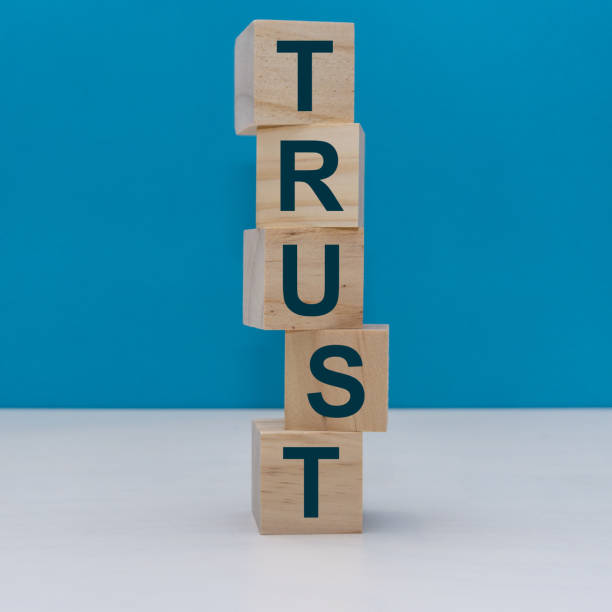 istock Trust Word Written On Wooden Cubes 1205099133