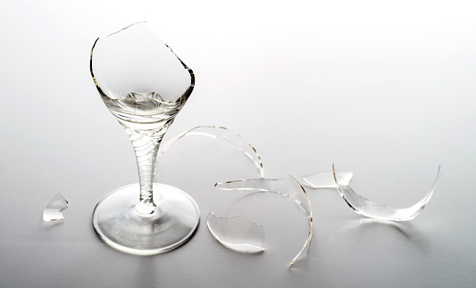 Blank wineglass on the white background