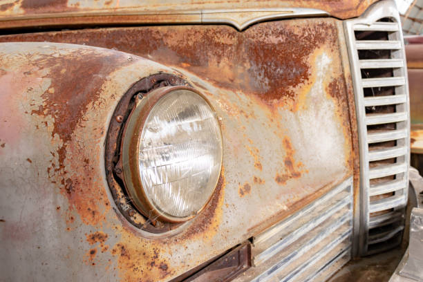 istock Part of an old rusty car, auto repair concept 1205105480