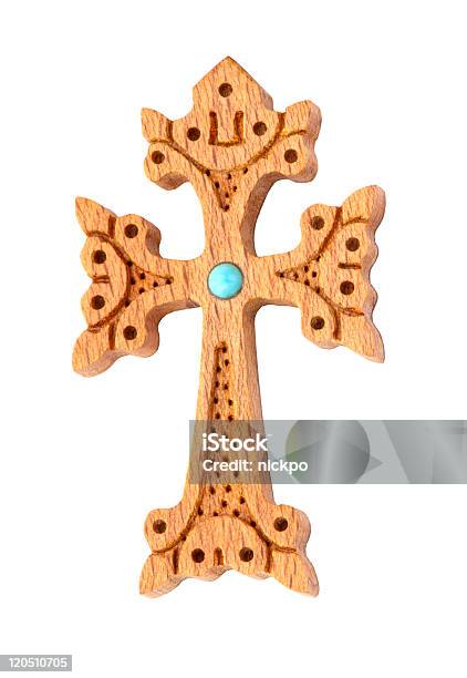 Geschnitzte Hölzerne Kreuz Mit Türkis Perlen Stockfoto und mehr Bilder von Alt - Alt, Altertümlich, Antiquität