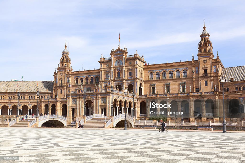 Plaza de España in Sevilla - Lizenzfrei Andalusien Stock-Foto