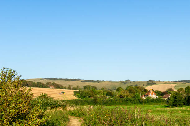 istock Rural fields in the Sussex Downs, Wealden District, England 1205108526