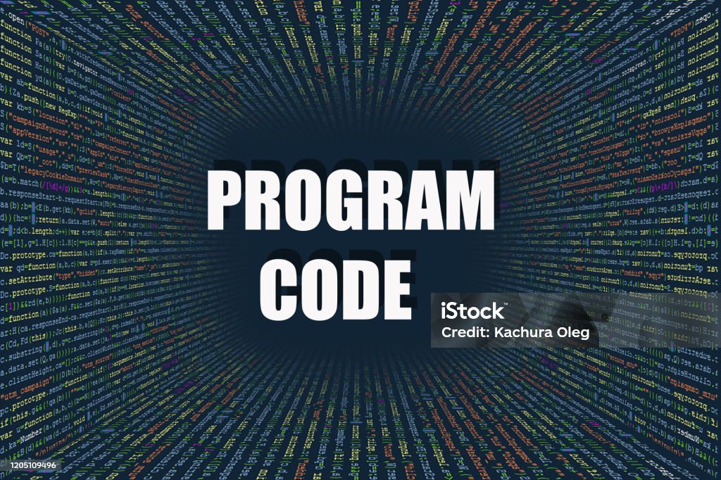 Terowongan Dari Kode Program Komputer Baris Programmer Kode Java Script ...