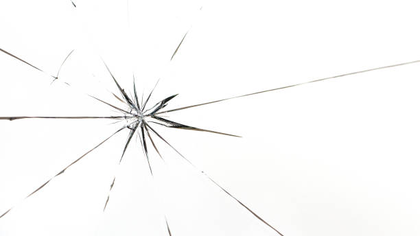 istock Holes from balls in glass on a white background 1205122909