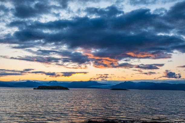 istock Beautiful sunset above Hornafjordur in Iceland 1205125214