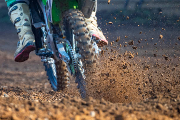 istock Motocross scene on a trail 1205125519