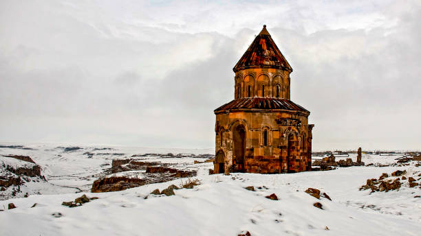 istock Old orange ruins the church 1205131601