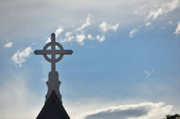 istock Christian church steeple cross 1205133110