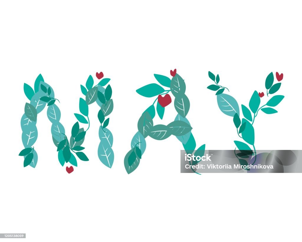 May. Description A Text With The Word May For Bullet Journal Or Diary Isolated Isolated ...