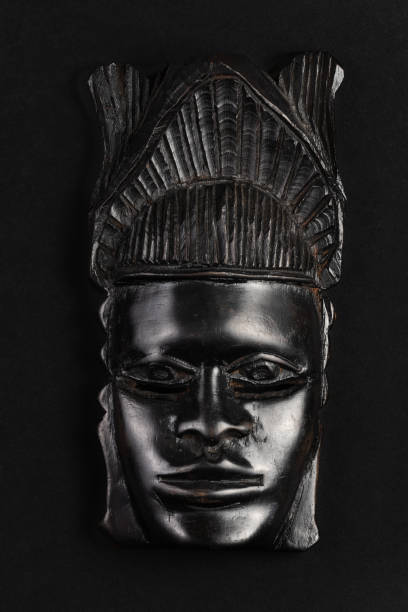 Carved African Mask Souvenir
