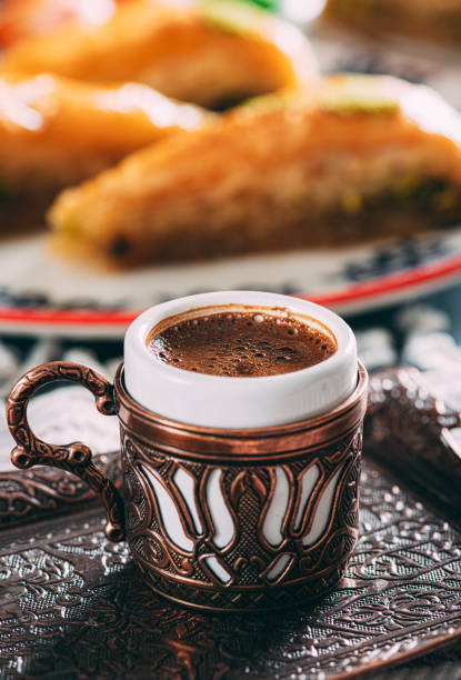istock Turkish Coffee and Traditional Dessert Baklava 1205139812