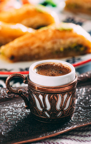 istock Turkish Coffee and Traditional Dessert Baklava 1205140890