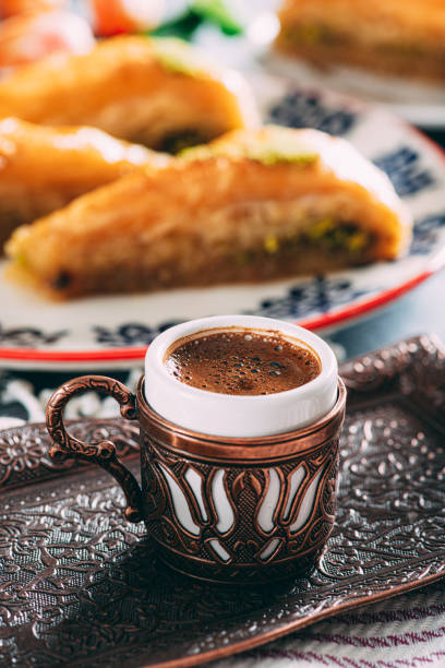 istock Turkish Coffee and Traditional Dessert Baklava 1205141341