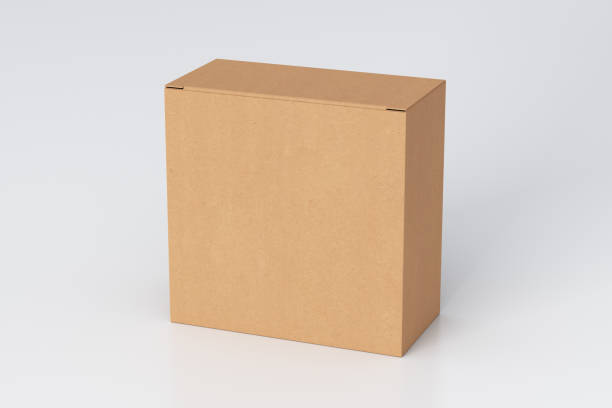 istock Blank wide square box with hinged flap lid 1205142369