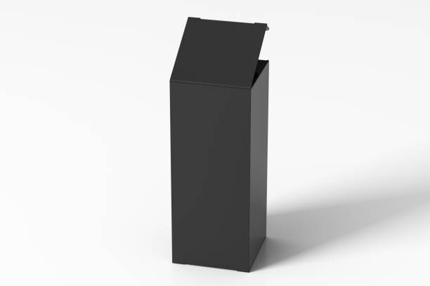 istock Blank tall and slim gift box with hinged flap lid 1205142809