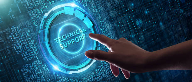 Business, Technology, Internet and network concept. Technical Support Center customer service. stock photo