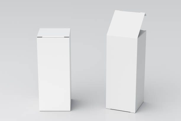 istock Blank tall and slim gift box with hinged flap lid 1205142841