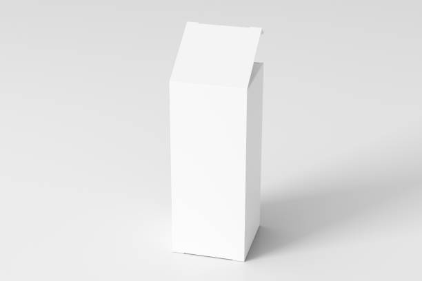 istock Blank tall and slim gift box with hinged flap lid 1205142843