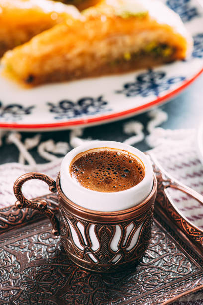 istock Turkish Coffee and Traditional Dessert Baklava 1205143772