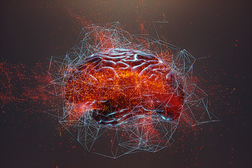 Abstract Brain Activity Abstract Brain Activity Image Stock Photo - Download Image Now - Excess ...