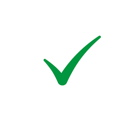 Checkmark icon, Check mark Vector isolated illustration.