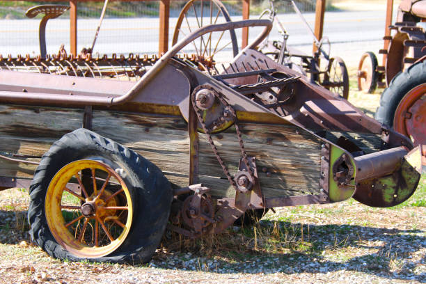 istock rusted vintage farm combine trailer 1205151795