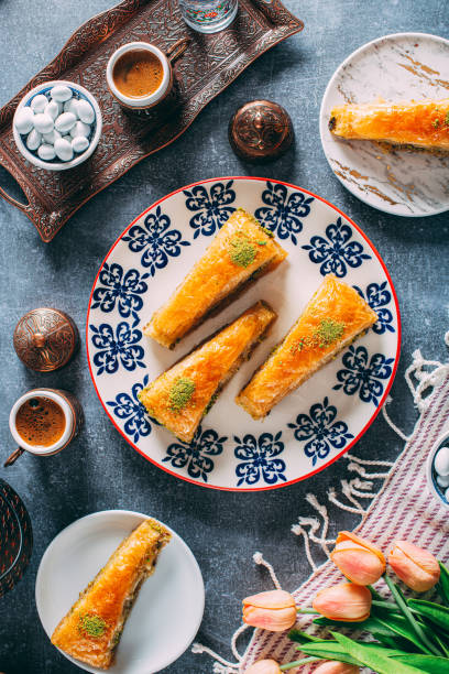 istock Top View Traditional Turkish Dessert Baklava 1205151969