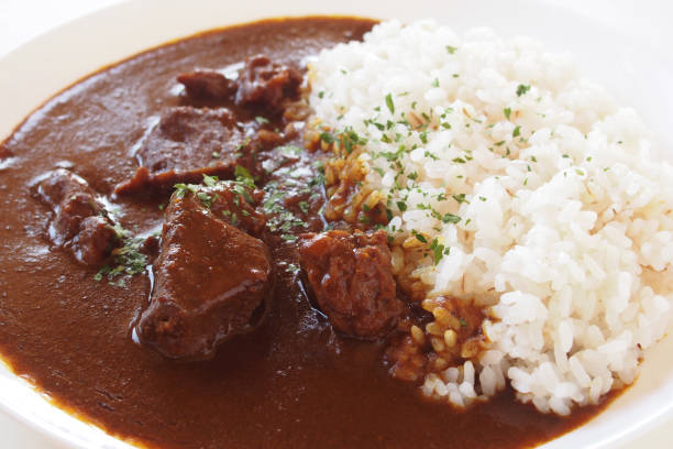 arroz de curry de carne - caril - fotografias e filmes do acervo