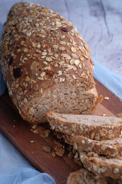 istock Fresh and homemade brown bread 1205161311