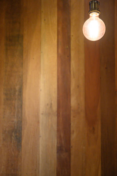 istock Close up light bulbs at the cafe. 1205164827