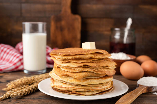 istock Blini, blintzes, russian crepes 1205169489