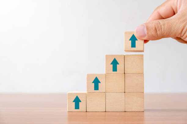 istock Ladder career path for business growth success process concept 1205171048
