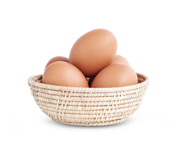 żywności - animal egg eggs basket yellow zdjęcia i obrazy z banku zdjęć