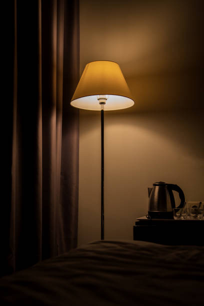 istock floor lamp and kettle in a hotel 1205179675