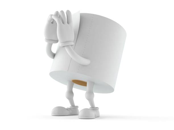 istock Toilet paper character shouting 1205181808