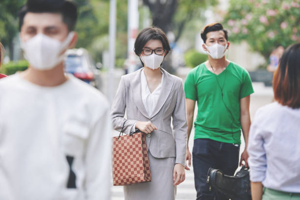 istock Citizens in medical masks 1205186072
