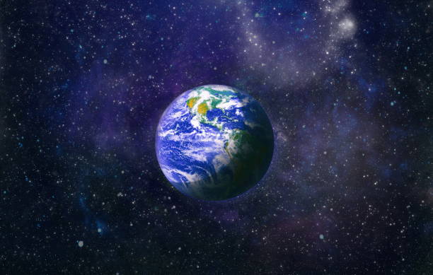 istock Earth planet in galaxy use for science design . Earth and galaxies in space. Science fiction art. Elements of this image furnished by NASA. 1205188146