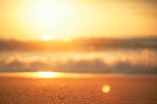 istock Tropical beach with smooth wave and sunset sky abstract background. Copy space of business summer vacation and travel adventure concept. 1205193969