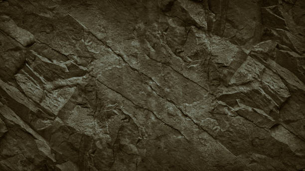 istock Brown grunge background. Toned rock texture. Cracked rough stone surface. 1205195986