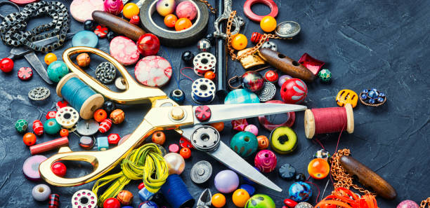 istock Large set of beads for creativity 1205197305